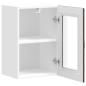 Preview: Küchen-Hängeschrank mit Glastür Kalmar Braun Eichen-Optik