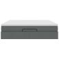 Preview: Ottoman-Bett mit Matratze Dunkelgrau 160x200 cm Stoff