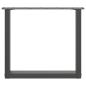 Preview: Couchtischbeine U-Form 2 Stk. Anthrazit 50x(42-43) cm Stahl