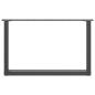 Preview: Couchtischbeine U-Form 2 Stk. Anthrazit 70x(42-43) cm Stahl