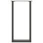 Preview: Couchtischbeine U-Form 2 Stk. Anthrazit 28x(72-73) cm Stahl