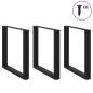 Preview: Couchtischbeine U-Form 3 Stk. Schwarz 90x(72-73) cm Stahl