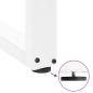 Preview: Couchtischbeine U-Form 3 Stk. Weiß 70x(72-73) cm Stahl