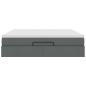 Preview: Ottoman-Bett mit Matratze Dunkelgrau 180x200 cm Stoff