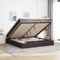 Preview: ARDEBO.de - Ottoman-Bett mit Matratze Dunkelbraun 160x200 cm Stoff