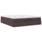 Preview: Ottoman-Bett mit Matratze Dunkelbraun 160x200 cm Stoff