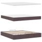 Preview: Ottoman-Bett mit Matratze Dunkelbraun 160x200 cm Stoff