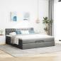 Preview: Ottoman-Bett mit Matratze Dunkelgrau 180x200 cm Stoff