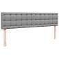 Preview: Ottoman-Bett mit Matratze Hellgrau 180x200 cm Stoff