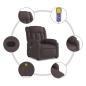 Preview: Massagesessel Dunkelbraun Stoff