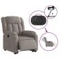 Preview: Relaxsessel mit Aufstehhilfe Elektrisch Taupe Stoff
