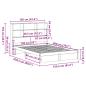 Preview: Massivholzbett mit Regal ohne Matratze 150x200 cm Kiefer