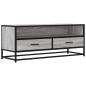 Preview: TV-Schrank Grau Sonoma 100x34,5x40 cm Holzwerkstoff und Metall