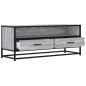 Preview: TV-Schrank Grau Sonoma 100x34,5x40 cm Holzwerkstoff und Metall