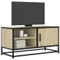 Preview: ARDEBO.de - TV-Schrank Sonoma-Eiche 80x34,5x40 cm Holzwerkstoff und Metall