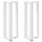Preview: ARDEBO.de - Konsolentischbeine T-Form 2 Stk. Weiß 20x28x(72-73) cm Stahl