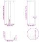 Preview: Konsolentischbeine T-Form 2 Stk. Weiß 20x28x(72-73) cm Stahl