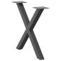 Preview: Couchtischbeine X-Form 2 Stk. Anthrazit 60x(42-43) cm Stahl
