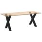 Preview: Esstischbeine X-Form 2 Stk. Schwarz 80x(72-73) cm Stahl