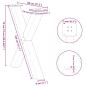 Preview: Esstischbeine X-Form 2 Stk. Schwarz 80x(72-73) cm Stahl
