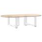 Preview: Couchtischbeine T-Form 2 Stk. Weiß 70x25x(30-31) cm Stahl