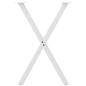 Preview: Esstischbeine X-Form 2 Stk. Weiß 50x(72-73) cm Stahl