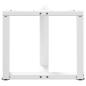 Preview: Couchtischbeine T-Form 2 Stk. Weiß 50x25x(42-43) cm Stahl