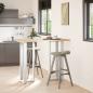 Preview: Bartischbeine T-Form 2 Stk. Weiß 40x35x(111-112) cm Stahl