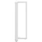 Preview: Bartischbeine T-Form 2 Stk. Weiß 40x35x(111-112) cm Stahl