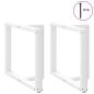 Preview: Esstischbeine T-Form 2 Stk. Weiß 100x35x(72-73) cm Stahl