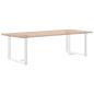 Preview: Esstischbeine T-Form 2 Stk. Weiß 100x35x(72-73) cm Stahl