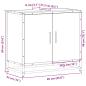 Preview: Waschbeckenunterschrank Grau Sonoma 65x33x60 cm Holzwerkstoff