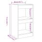 Preview: Bücherregal/Raumteiler Altholz-Optik 40x30x72 cm