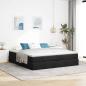 Preview: Ottoman-Bett mit Matratzen Schwarz 200x200 cm Stoff
