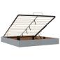 Preview: Ottoman-Bett mit Matratzen Hellgrau 200x200 cm Stoff