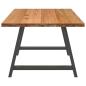 Preview: Esstisch Hellbraun 180x100x74 cm Massivholz Eiche Rechteckig