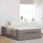 Preview: Ottoman-Bett mit Matratze Taupe 120x200 cm Stoff