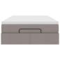 Preview: Ottoman-Bett mit Matratze Taupe 120x200 cm Stoff