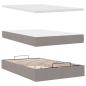 Preview: Ottoman-Bett mit Matratze Taupe 120x200 cm Stoff