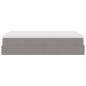 Preview: Ottoman-Bett mit Matratze Taupe 120x200 cm Stoff