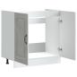 Preview: Spülenunterschrank Kalmar Betongrau 80x46x81,5 cm Holzwerkstoff