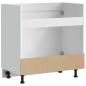 Preview: Spülenunterschrank Kalmar Betongrau 80x46x81,5 cm Holzwerkstoff