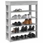 Preview: ARDEBO.de - Schuhregal Grau Sonoma 80x30x98 cm Holzwerkstoff