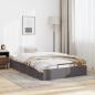 Preview: Ottoman-Bett ohne Matratze Grau 120x190 cm Kunstleder
