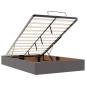 Preview: Ottoman-Bett ohne Matratze Grau 120x190 cm Kunstleder