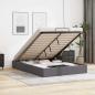 Preview: ARDEBO.de - Ottoman-Bett ohne Matratze Grau 140x190 cm Kunstleder