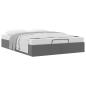 Preview: Ottoman-Bett ohne Matratze Grau 140x190 cm Kunstleder
