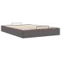 Preview: Ottoman-Bett ohne Matratze Grau 140x190 cm Kunstleder