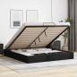 Preview: ARDEBO.de - Ottoman-Bett ohne Matratze Schwarz 160x200 cm Kunstleder