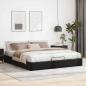 Preview: Ottoman-Bett ohne Matratze Schwarz 160x200 cm Kunstleder